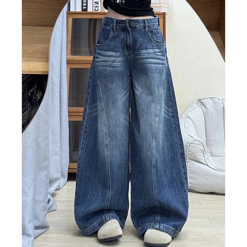 American Retro High Waist Wide Leg Knife Jeans Women's New 2026 Summer Versatile Cotton Stretch Denim Floor Length Pants
American Retro High Waist Wide Leg Knife Jeans Women's New 2026 Summer Versatile Cotton Stretch Denim Floor Length Pants