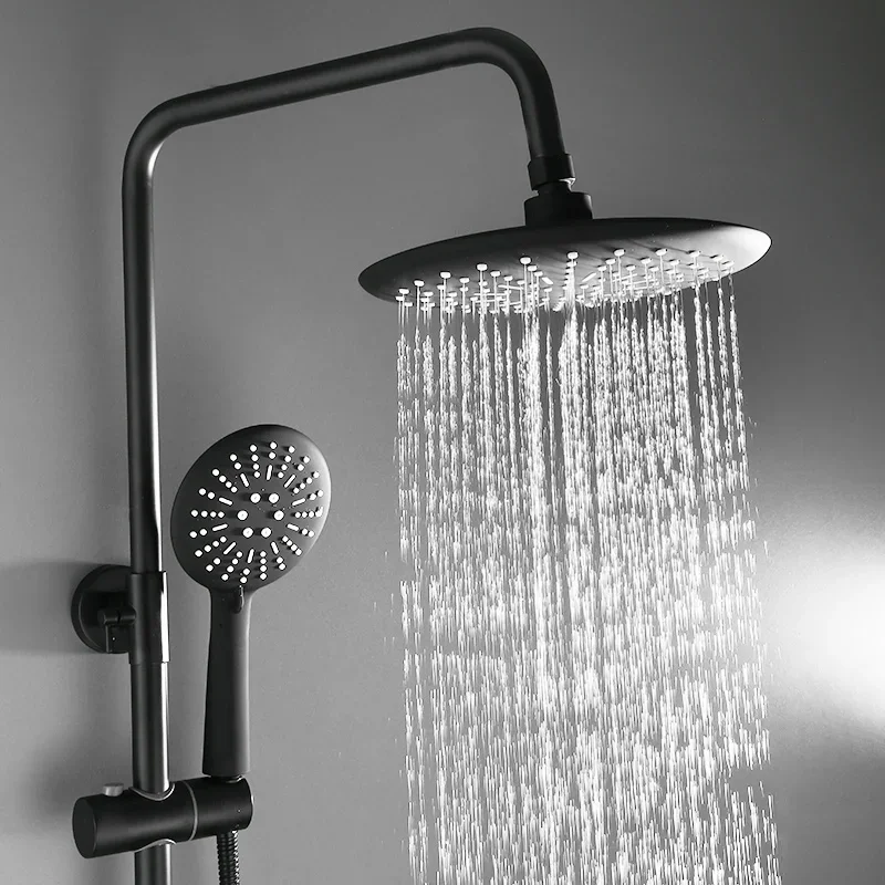 Vidric Vidric Wall Mount Black Shower Faucet Set With Commodity Shelf Bidet Sprayer Black 3-way Mixer Tap Swivel Tub Black Showe
Vidric Vidric Wall Mount Black Shower Faucet Set With Commodity Shelf Bidet Sprayer Black 3-way Mixer Tap Swivel Tub Black Showe