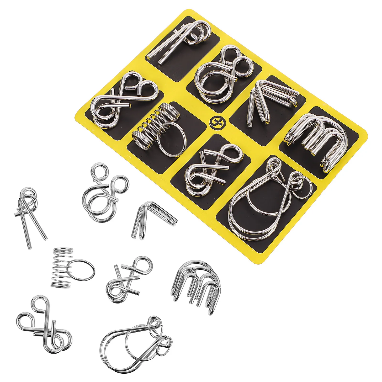 2Sets Intelligence Iq Puzzle Set Disentanglement Ring Brain Teaser Stainless Steel Wire Puzzles for Kids Adults
2Sets Intelligence Iq Puzzle Set Disentanglement Ring Brain Teaser Stainless Steel Wire Puzzles for Kids Adults