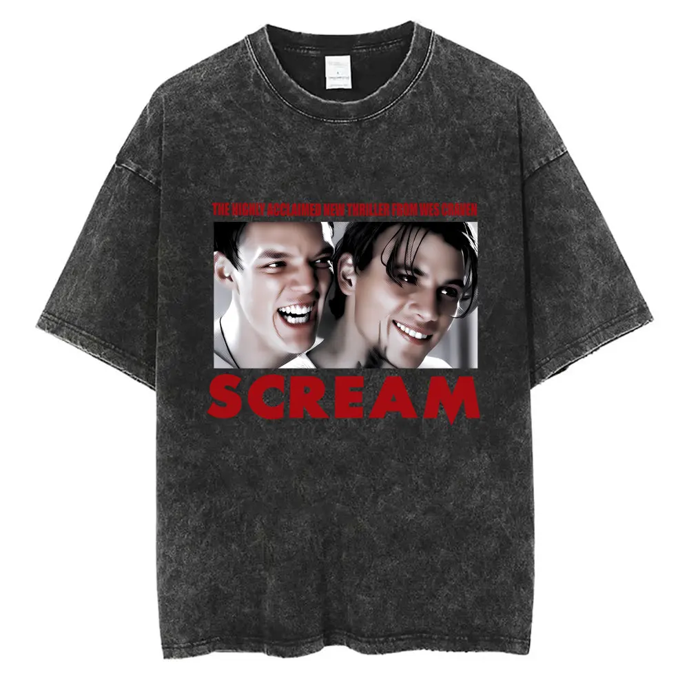 Washed Vintage Movie Scream Billy Loomis Graphic Print T Shirts Men Women Classic Oversized T-shirt Male Casual Cotton T-shirts
Washed Vintage Movie Scream Billy Loomis Graphic Print T Shirts Men Women Classic Oversized T-shirt Male Casual Cotton T-shirts