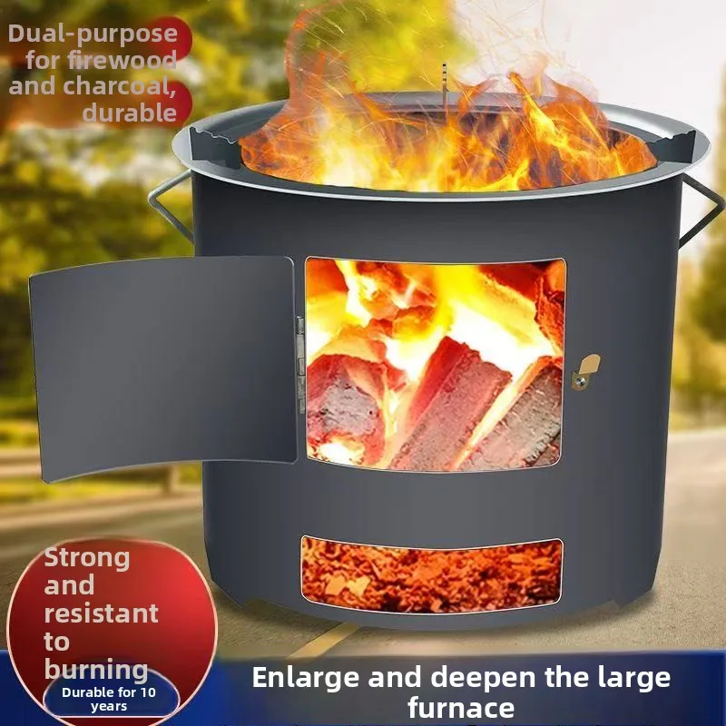 Уличная портативная многофункциональная печь-барбекю из утолщенной стальной стали для сжигания дров и углей, двойного назначения, для отопления
Уличная портативная многофункциональная печь-барбекю из утолщенной стальной стали для сжигания дров и углей, двойного назначения, для отопления