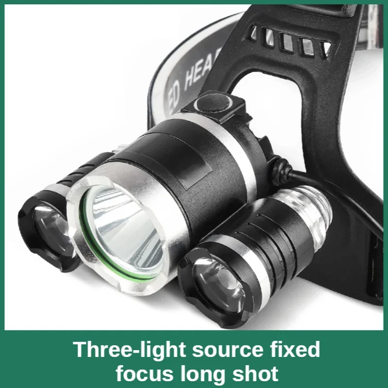Supply Aircraft Head T6 Strong Headlight Three Heads for Hunting and Fishing Led Aluminum Alloy USB Rechargeable Headlights
Supply Aircraft Head T6 Strong Headlight Three Heads for Hunting and Fishing Led Aluminum Alloy USB Rechargeable Headlights