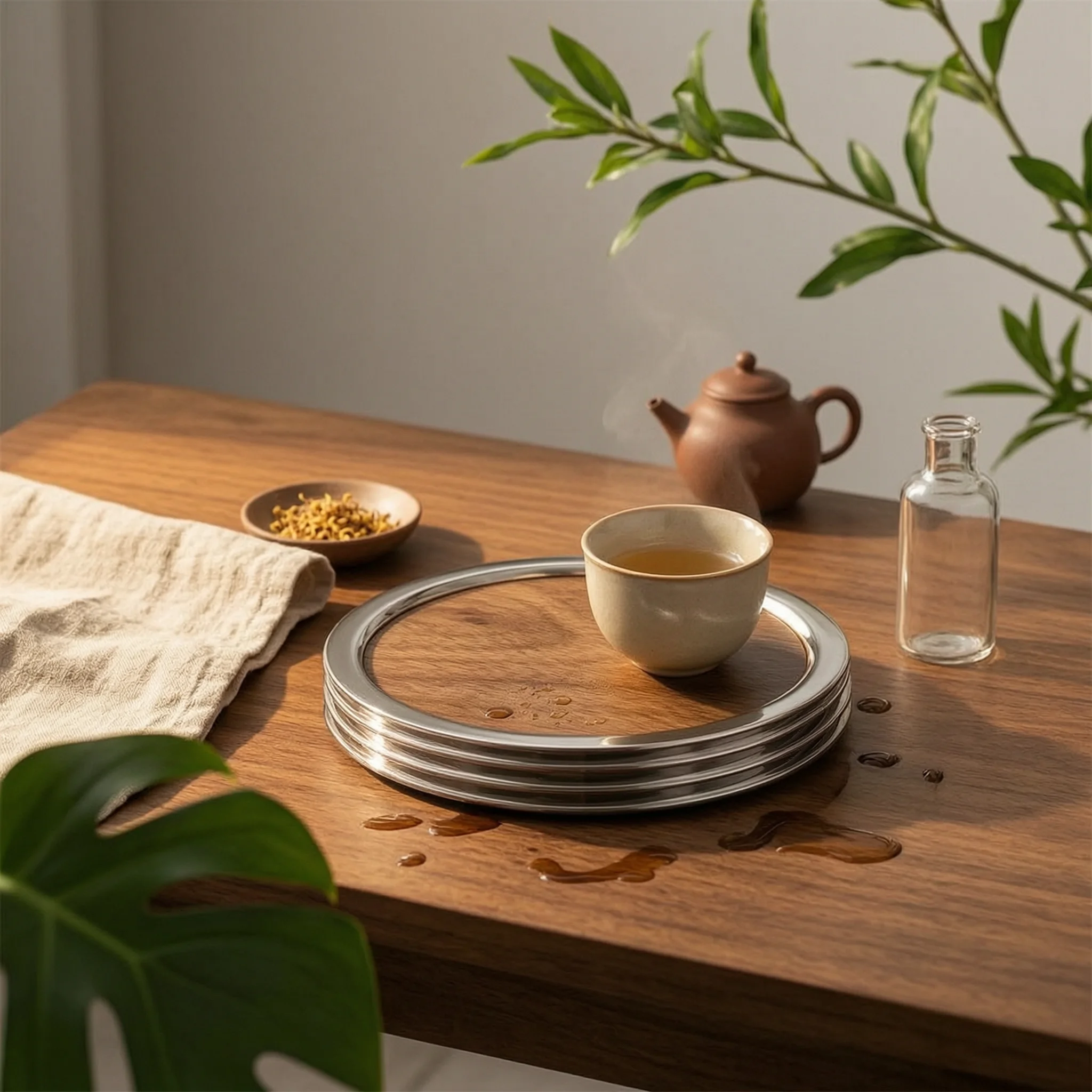 3 Pieces Coaster Set Easy to Clean Stainless Steel Rim Coaster Table Accessory Heat-Resistant Household Accessories Non-Slip
3 Pieces Coaster Set Easy to Clean Stainless Steel Rim Coaster Table Accessory Heat-Resistant Household Accessories Non-Slip