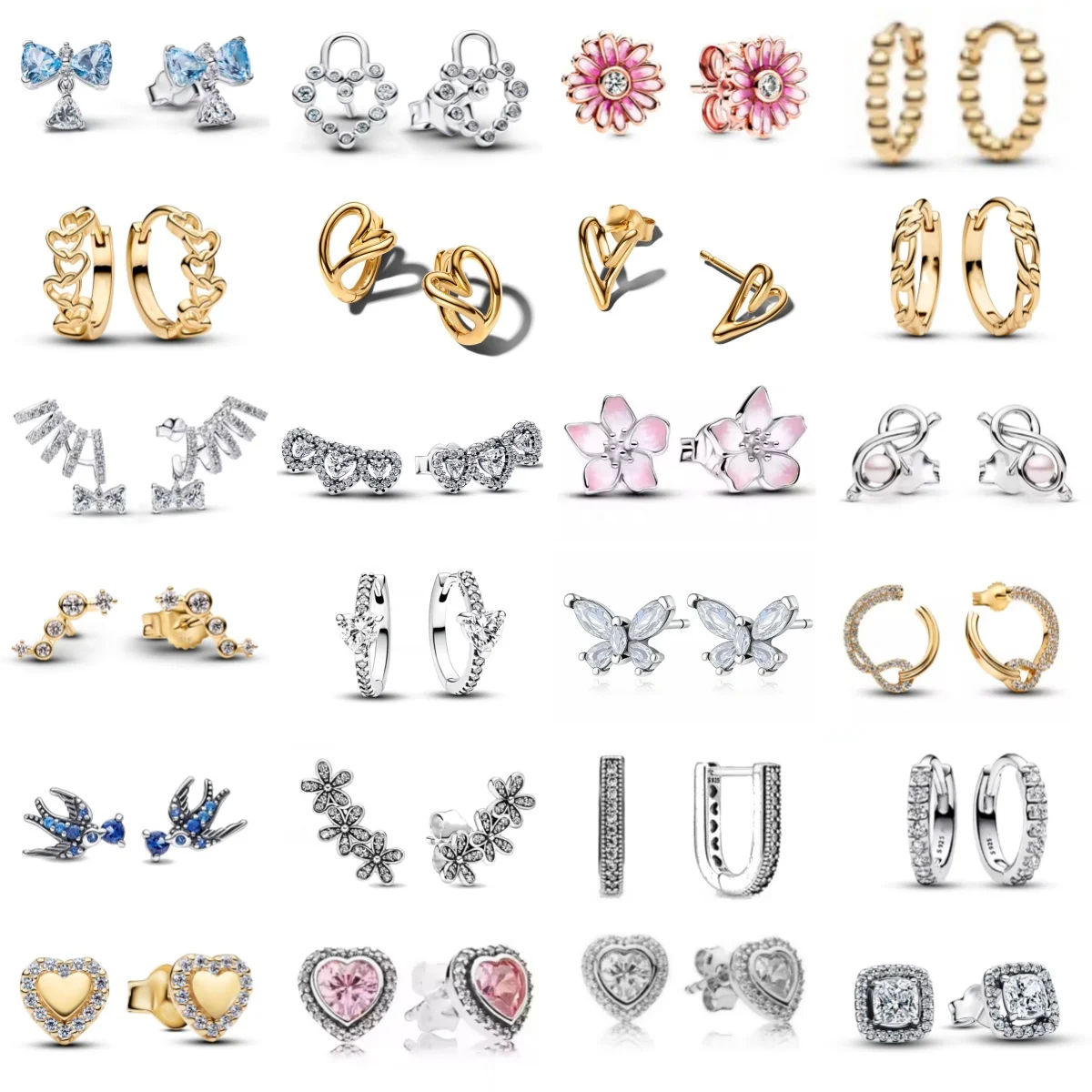 Sparkling Zircon Earrings&Pendant Earrings Combination Cherry Blossom Butterfly Love 925 Silver Earrings Women's Gift Choice
Sparkling Zircon Earrings&Pendant Earrings Combination Cherry Blossom Butterfly Love 925 Silver Earrings Women's Gift Choice