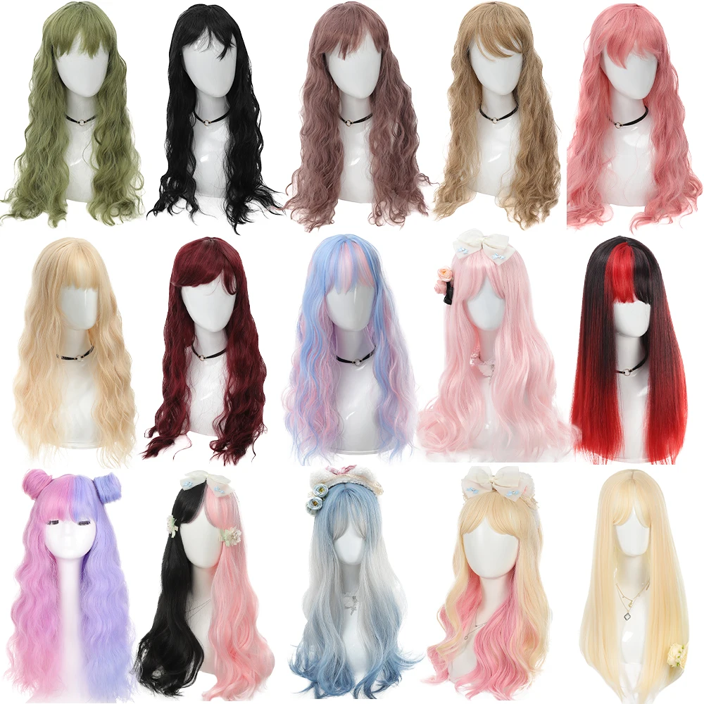 Multi-color Lolita Long Curly Cosplay Wig Natural Synthetic Hair Lolita Wig with Wig Cap For Women Cosplay and Daily Wear
Multi-color Lolita Long Curly Cosplay Wig Natural Synthetic Hair Lolita Wig with Wig Cap For Women Cosplay and Daily Wear