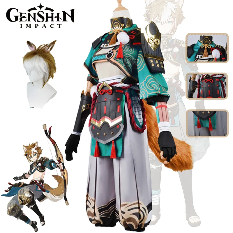 Костюм для косплея Gorou GenshinImpact Cos, игровой костюм с париком, обувь, хвост, ролевые костюмы, полный комплект, наряд, униформа на Рождество и Хэллоуин для мужчин
Костюм для косплея Gorou GenshinImpact Cos, игровой костюм с париком, обувь, хвост, ролевые костюмы, полный комплект, наряд, униформа на Рождество и Хэллоуин для мужчин