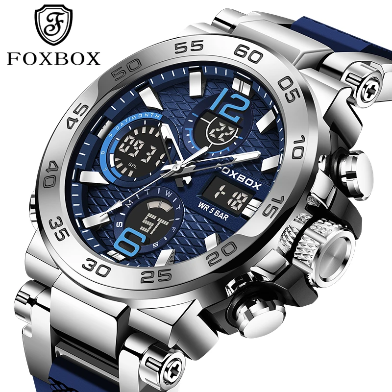 FOXBOX watches for men 2026 Fashion Luxury Quartz Military Waterproof Dual Display Luminous Chronograph electronic watch reloj
FOXBOX watches for men 2026 Fashion Luxury Quartz Military Waterproof Dual Display Luminous Chronograph electronic watch reloj