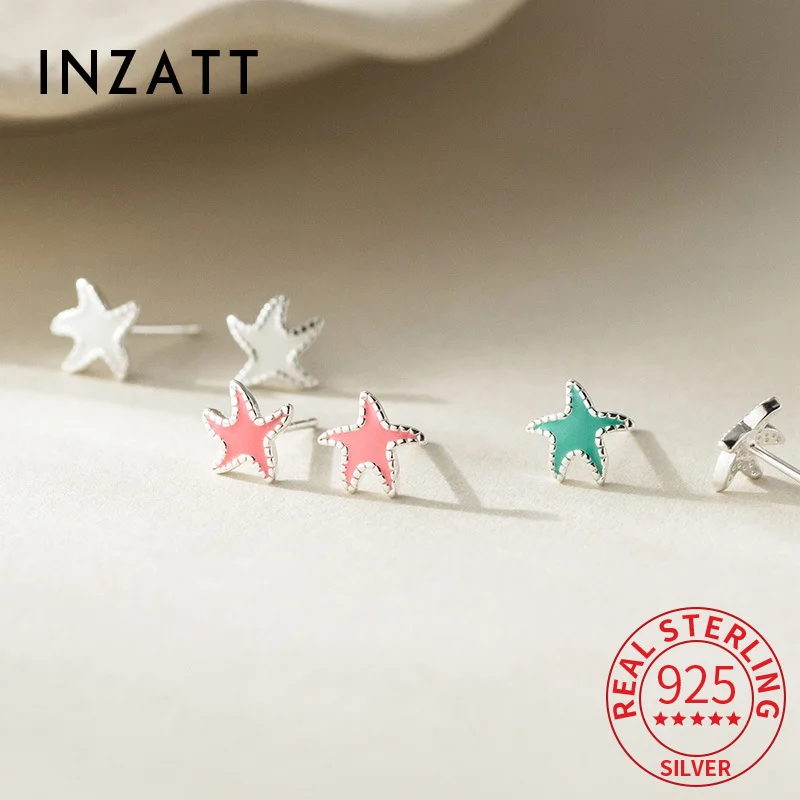 INZATT Real 925 Sterling Silver Starfish Animal Stud Earrings for Women Classic Fine Jewelry Minimalist Accessories Summer Beach
INZATT Real 925 Sterling Silver Starfish Animal Stud Earrings for Women Classic Fine Jewelry Minimalist Accessories Summer Beach