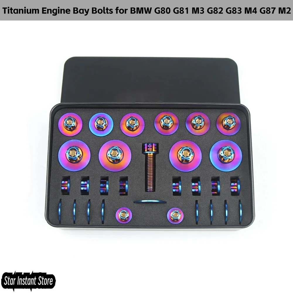 Titanium Engine Bay Bolts for BMW G80 G81 M3 G82 G83 M4 G87 M2 2020-2026, Lightweight Upgrade Fasteners
Titanium Engine Bay Bolts for BMW G80 G81 M3 G82 G83 M4 G87 M2 2020-2026, Lightweight Upgrade Fasteners