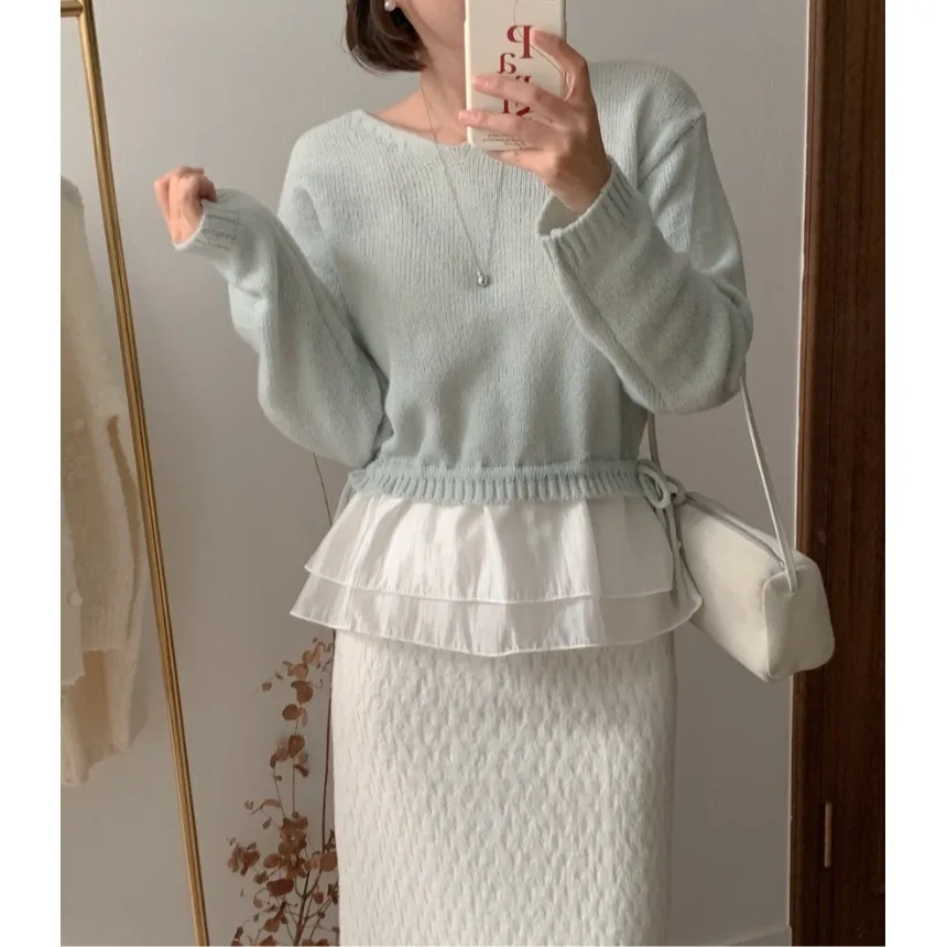 Sweet V-Ne Splice Knitted Sweater Casual Sle Women's Faion Spring Collection China Origin Full Length Regular Fit Knitwear
Sweet V-Ne Splice Knitted Sweater Casual Sle Women's Faion Spring Collection China Origin Full Length Regular Fit Knitwear