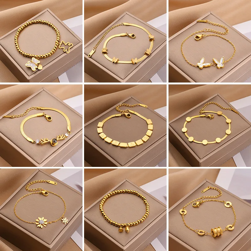 10/20Pcs/Lot ClassicChain Bracelets for Women Trend Gold Plated Stainless Steel Cuban Chain Bracelet Trendy Woman Gifts Jewelry
10/20Pcs/Lot ClassicChain Bracelets for Women Trend Gold Plated Stainless Steel Cuban Chain Bracelet Trendy Woman Gifts Jewelry