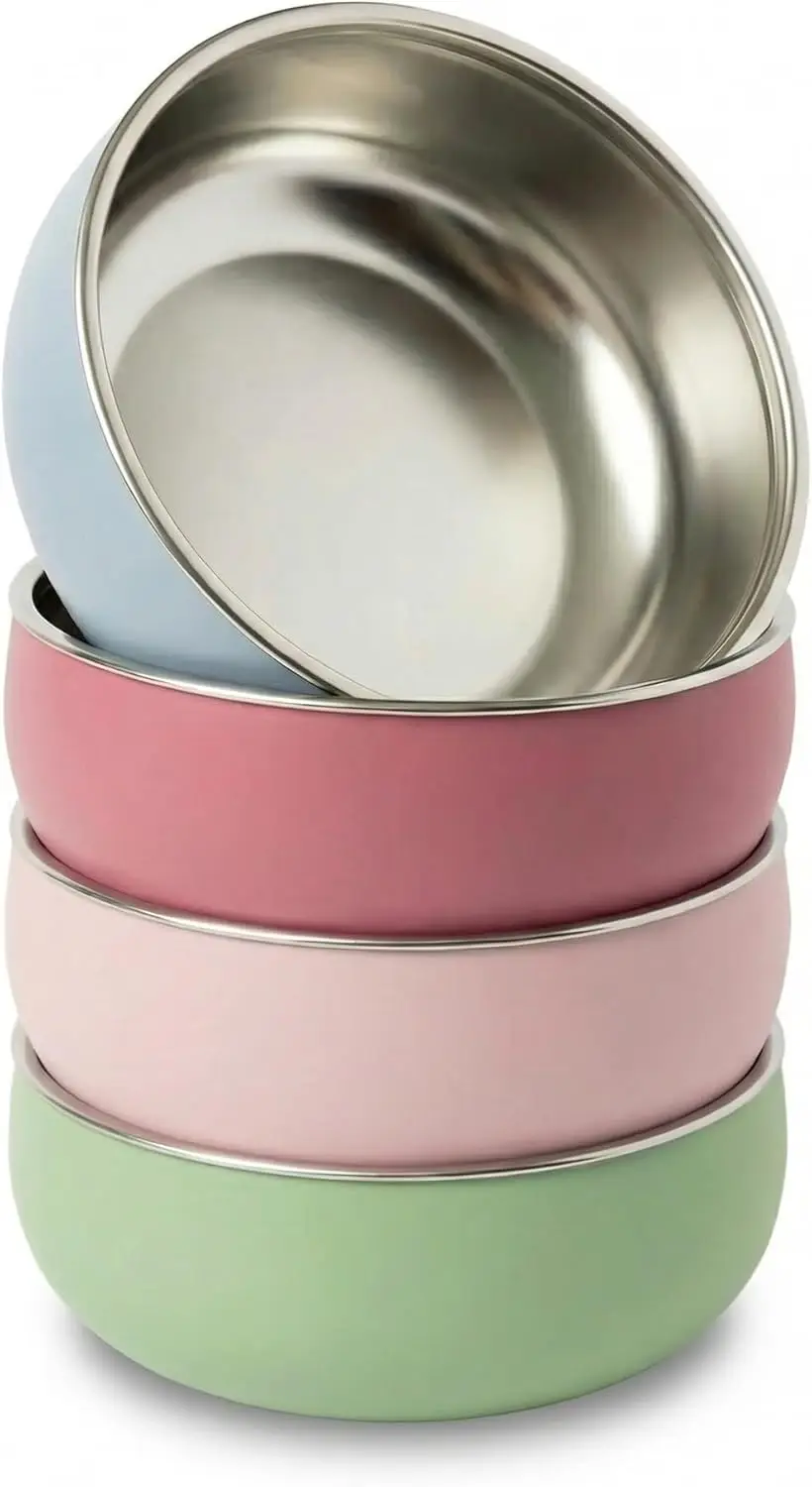 Stainless Steel Toddler Bowl Set with Non-Slip Silicone Shell, Unbreakable, Mess-Free Feeding for Kids, 4 Pack
Stainless Steel Toddler Bowl Set with Non-Slip Silicone Shell, Unbreakable, Mess-Free Feeding for Kids, 4 Pack