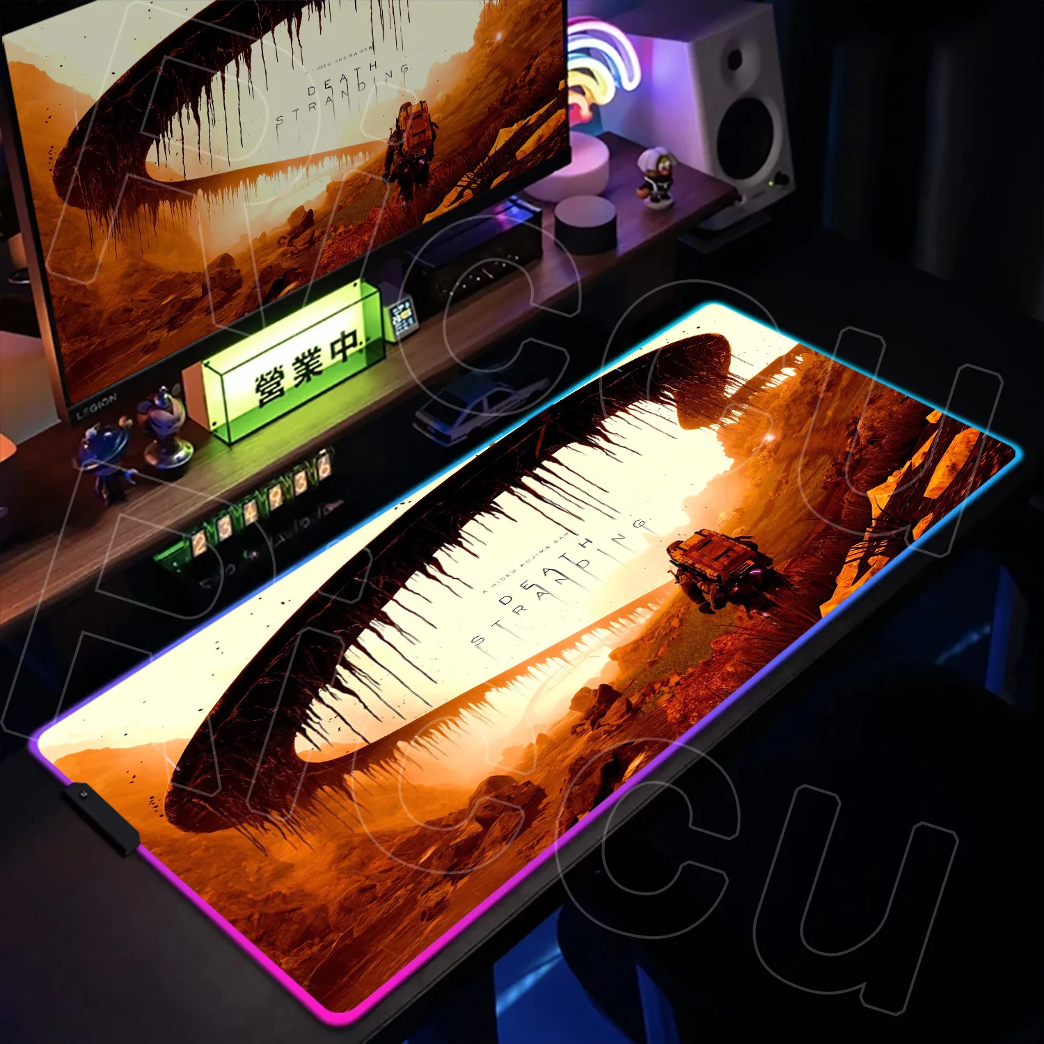 Большой RGB-коврик для компьютера, офиса и геймеров, светящийся, с дизайном Death Stranding, аниме-коврик для мыши XXL, резиновый, противоскользящий, с подсветкой для клавиатуры
Большой RGB-коврик для компьютера, офиса и геймеров, светящийся, с дизайном Death Stranding, аниме-коврик для мыши XXL, резиновый, противоскользящий, с подсветкой для клавиатуры