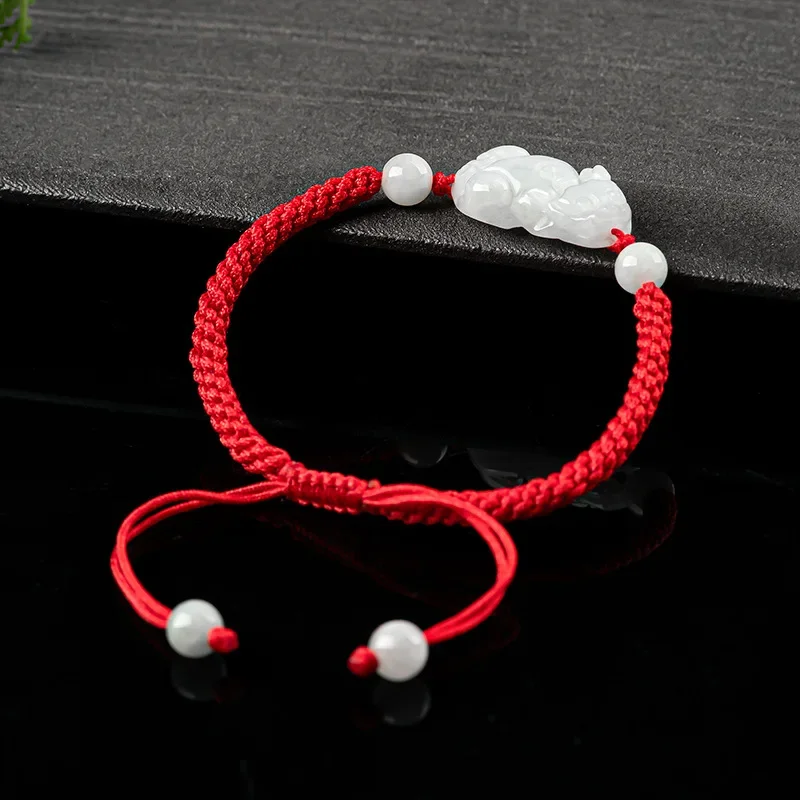 Natural Myanmar A Real Jade Bracelet Brave Hand Rope Women's Hand Woven Talisman Red Men's Lucky Exquisite Jewelry Fine Gift
Natural Myanmar A Real Jade Bracelet Brave Hand Rope Women's Hand Woven Talisman Red Men's Lucky Exquisite Jewelry Fine Gift
