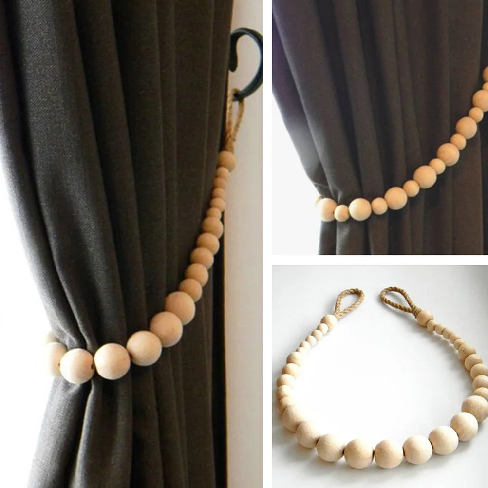 Curtain Tiebacks Set Holders Drapes Ties Wood Beaded Strap Rope Creative Chic Universal Decor Home Kitchen Living
Curtain Tiebacks Set Holders Drapes Ties Wood Beaded Strap Rope Creative Chic Universal Decor Home Kitchen Living