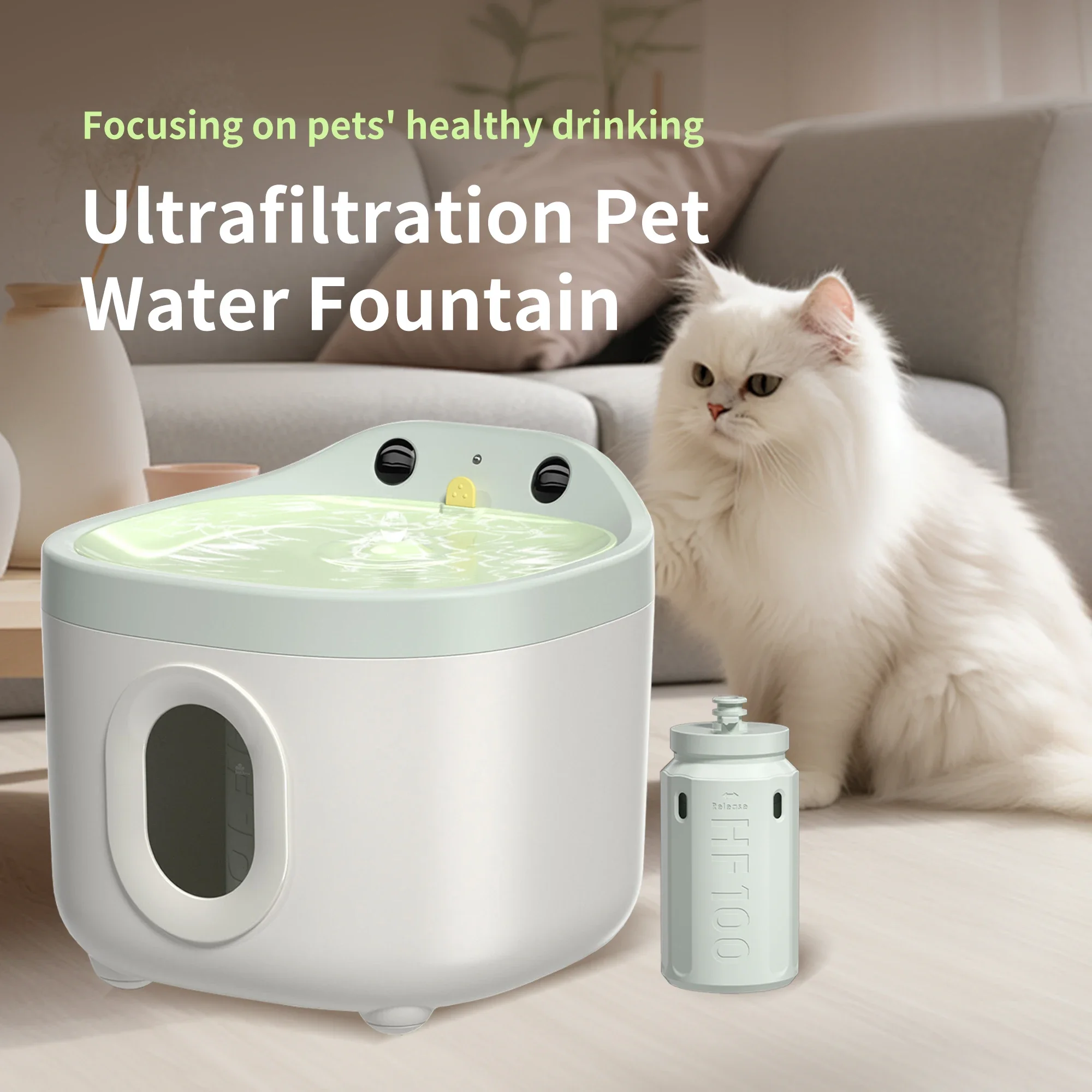Ultrafiltration Filter Pet Water Fountain for Cat, Cordless Pet Water Feeder powered by Rechargeable Battery Automatic Cat Water
Ultrafiltration Filter Pet Water Fountain for Cat, Cordless Pet Water Feeder powered by Rechargeable Battery Automatic Cat Water