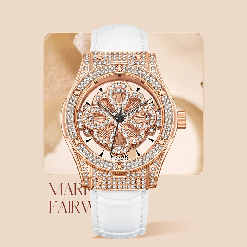Mark Fairwhale 3710 Women's Quartz Movement Watch with Diamond Dial And Leather Strap - Waterproof Luxury Watch for Women
Mark Fairwhale 3710 Women's Quartz Movement Watch with Diamond Dial And Leather Strap - Waterproof Luxury Watch for Women