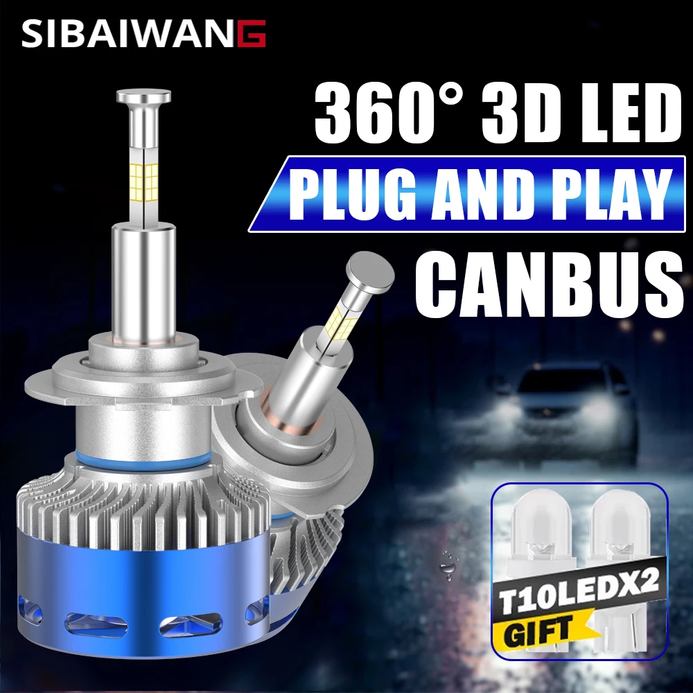 360 H7 H4 D2H LED Car Headlight Bulbs Canbus H1 H3 H11 H8 H11 9005 9006 9012 HB3 HB4 Turbo Bi Led Projector Lens Auto Fog Lamps
360 H7 H4 D2H LED Car Headlight Bulbs Canbus H1 H3 H11 H8 H11 9005 9006 9012 HB3 HB4 Turbo Bi Led Projector Lens Auto Fog Lamps