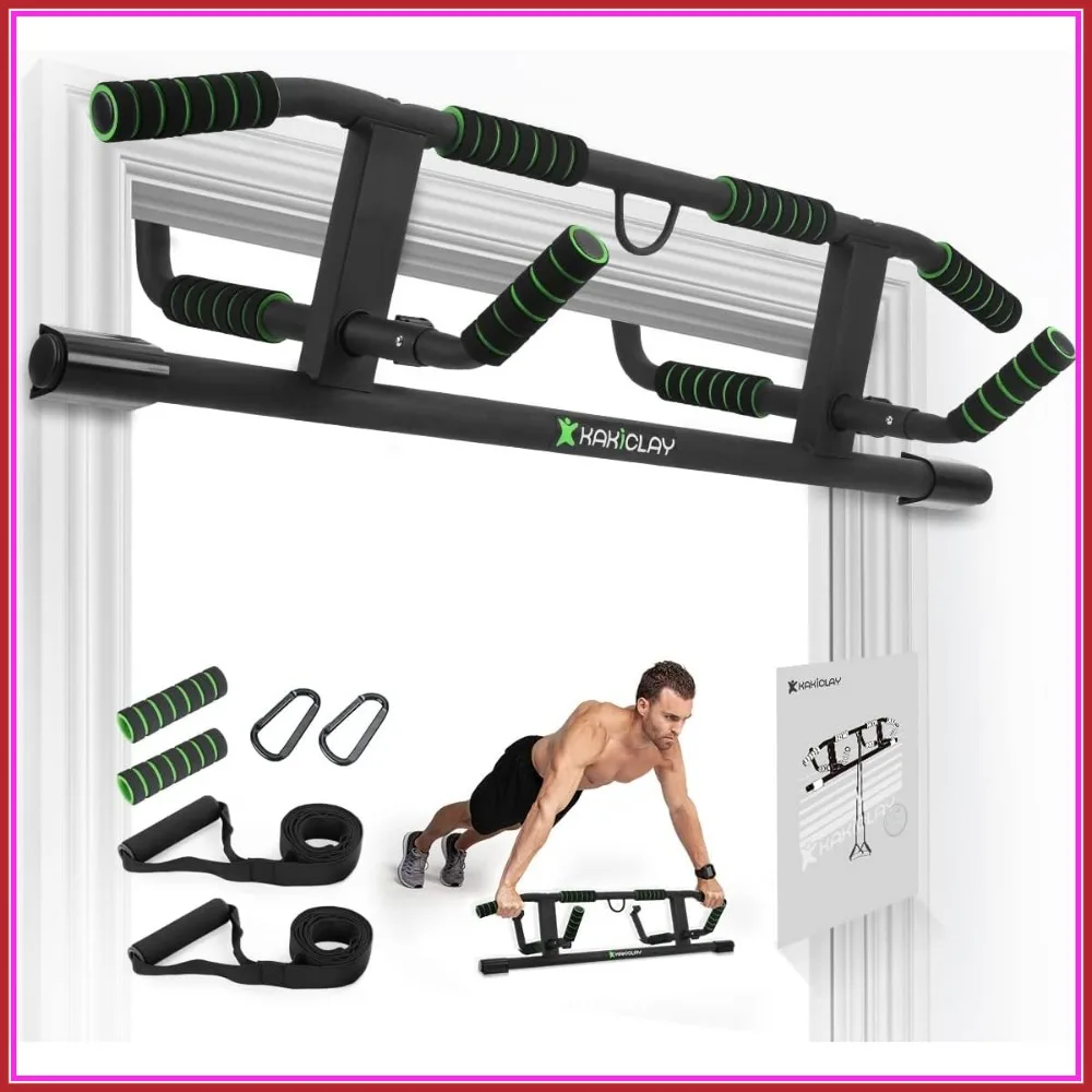 Multi-Grip Pull Up Bar with Smart Larger Hooks - 2026 Upgrade, Fits Doorways 21.65-36.22 in, 440 lbs Capacity
Multi-Grip Pull Up Bar with Smart Larger Hooks - 2026 Upgrade, Fits Doorways 21.65-36.22 in, 440 lbs Capacity