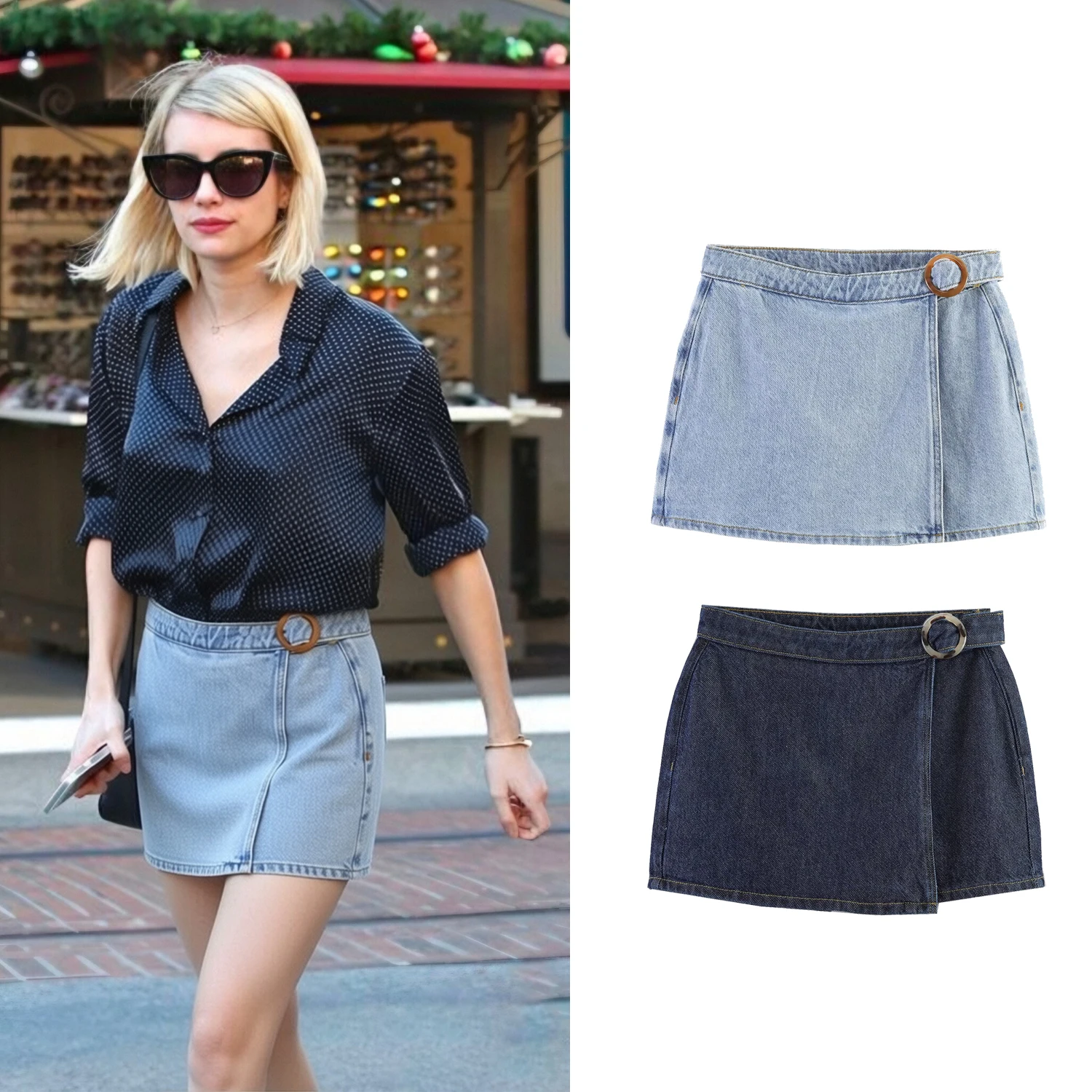 Women'S Spring Summer Denim Skirt Female Fashion Casual Mini Skirt Shorts Lady Chic Double Placket High Street Sexy Short Pants
Women'S Spring Summer Denim Skirt Female Fashion Casual Mini Skirt Shorts Lady Chic Double Placket High Street Sexy Short Pants