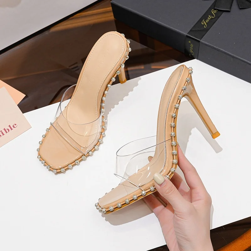 Transparent Strap High Heels Sandals Women's Outdoor Wear Diamond Sexy Toe Open Thin Heel Casual Summer Flat Sandals
Transparent Strap High Heels Sandals Women's Outdoor Wear Diamond Sexy Toe Open Thin Heel Casual Summer Flat Sandals