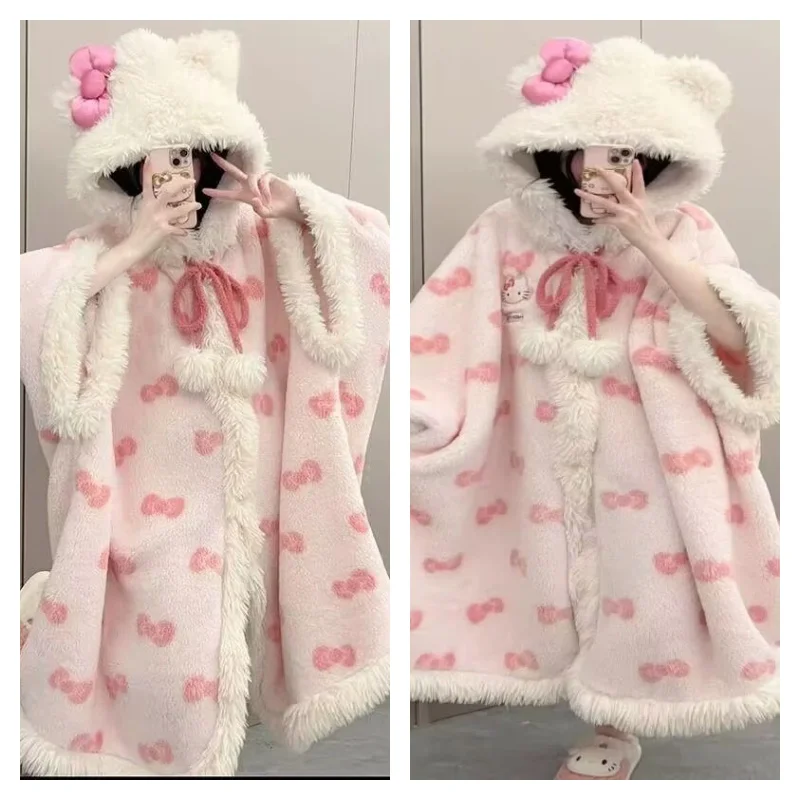 Милый коралловый халат с котиками, женский пижамный комплект, зимний фланелевый толстый теплый домашний костюм-накидка, комплект для сна Kawaii Sanrio
Милый коралловый халат с котиками, женский пижамный комплект, зимний фланелевый толстый теплый домашний костюм-накидка, комплект для сна Kawaii Sanrio