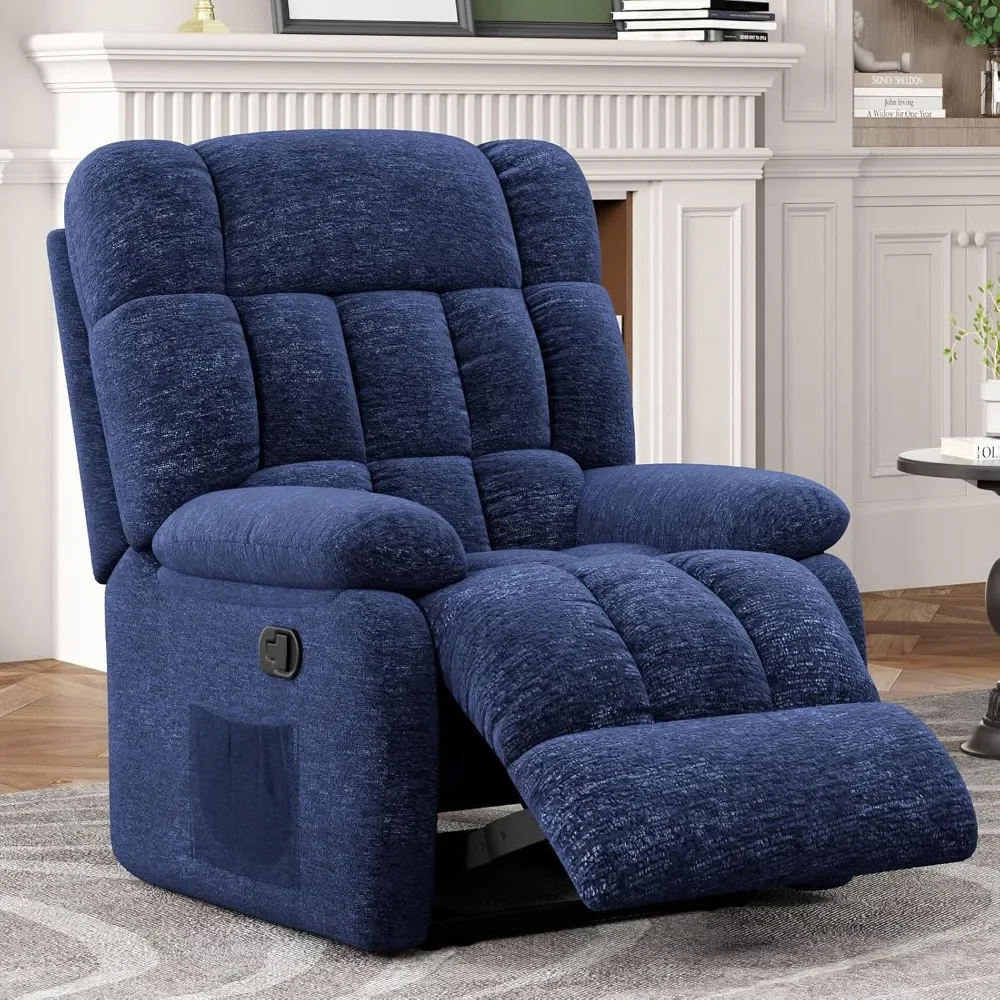 Recliner Chair, Upholstered Rocker Recliner Chair with Side Pocket, Ergonomic Adjustable Chenille Recliner Chairs for Adults
Recliner Chair, Upholstered Rocker Recliner Chair with Side Pocket, Ergonomic Adjustable Chenille Recliner Chairs for Adults