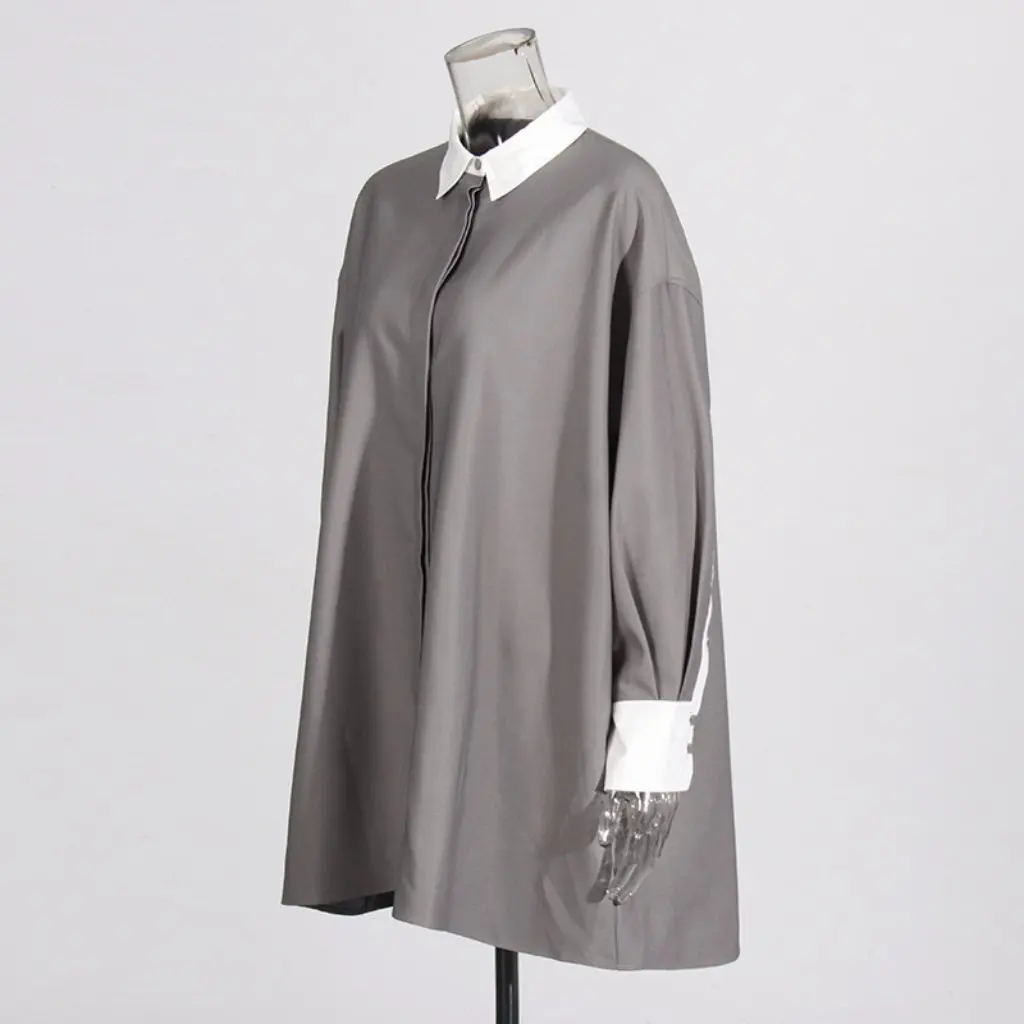 Women's Japanese Style Retro Lazy Commuter Top Contrast Color Straight Loose Slim Long Outwear for Autumn
Women's Japanese Style Retro Lazy Commuter Top Contrast Color Straight Loose Slim Long Outwear for Autumn