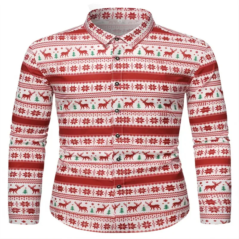 Christmas Theme Men's Deer Pattern 3D Printed Formal Shirt Christmas Pattern Long Sleeve Shirt Fashion Men's Lining
Christmas Theme Men's Deer Pattern 3D Printed Formal Shirt Christmas Pattern Long Sleeve Shirt Fashion Men's Lining