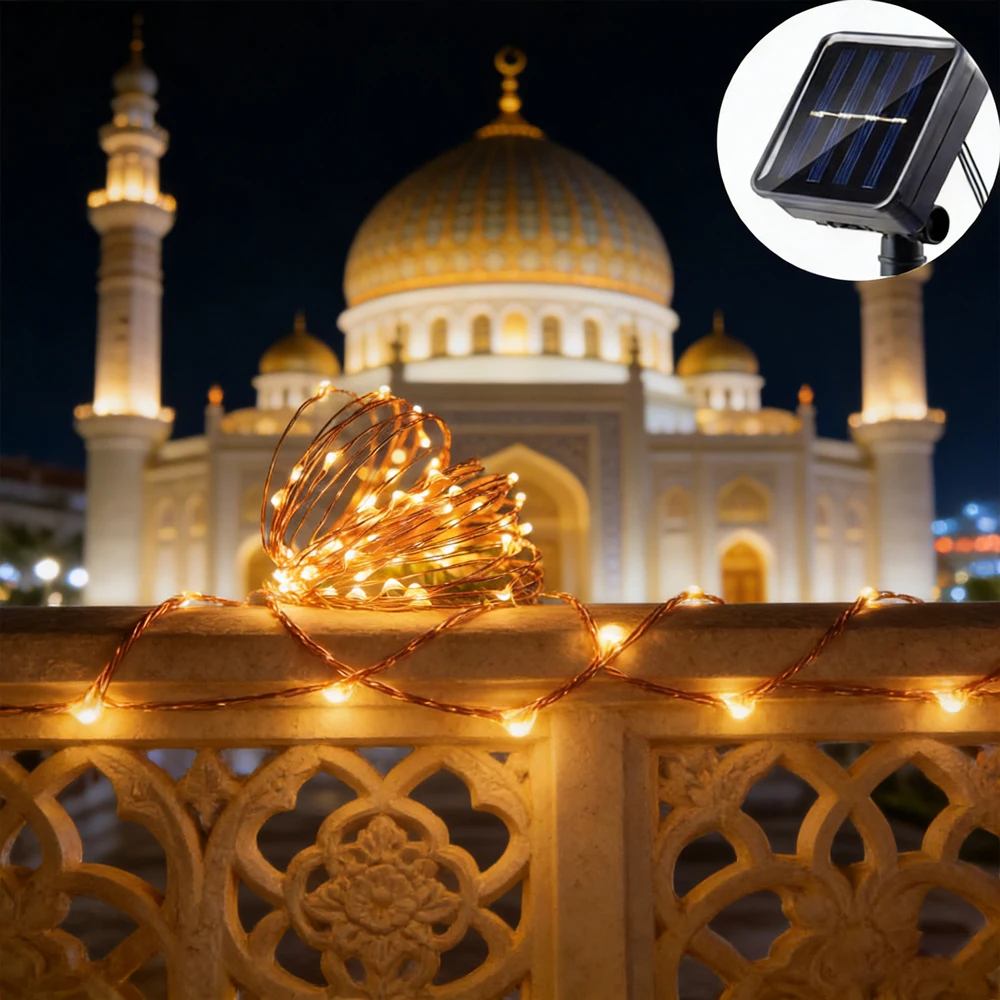 2026 Ramadan Eid Mubarak Ornaments Solar Led Fairy Light Outdoor Festoon Led Garland String Lights Party Garden Solar Lamp Decor
2026 Ramadan Eid Mubarak Ornaments Solar Led Fairy Light Outdoor Festoon Led Garland String Lights Party Garden Solar Lamp Decor