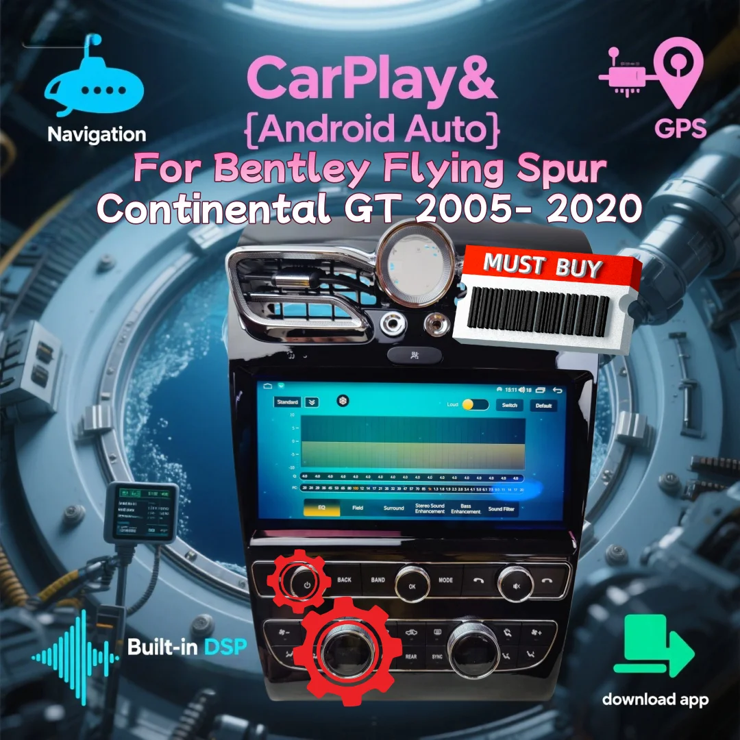 10.9" Radio Car Multimedia Player Wireless CarPlay For Bentley Flying Spur Continental GT 2005- 2020 Android Auto 4G Navigation
10.9" Radio Car Multimedia Player Wireless CarPlay For Bentley Flying Spur Continental GT 2005- 2020 Android Auto 4G Navigation