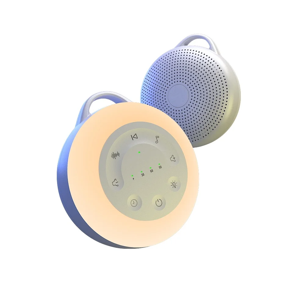 Portable White Noise Sound Machine 8-color Night Light+24 Types of White Noise, 6-speed Dimming, Timing Function, with Hook
Portable White Noise Sound Machine 8-color Night Light+24 Types of White Noise, 6-speed Dimming, Timing Function, with Hook
