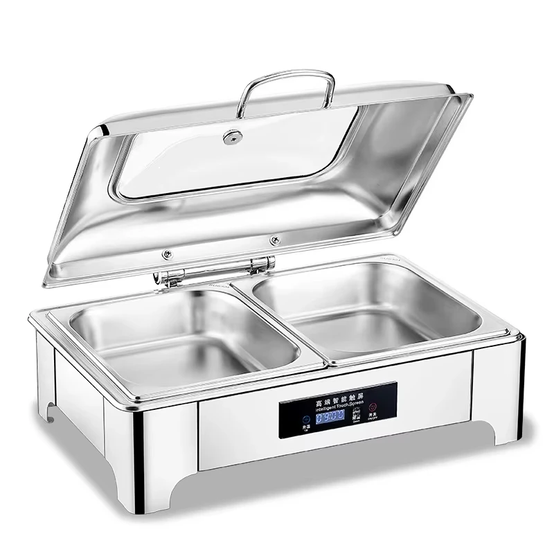 Electric hot pot flat cover stainless steel adjustable heat for catering parties
Electric hot pot flat cover stainless steel adjustable heat for catering parties