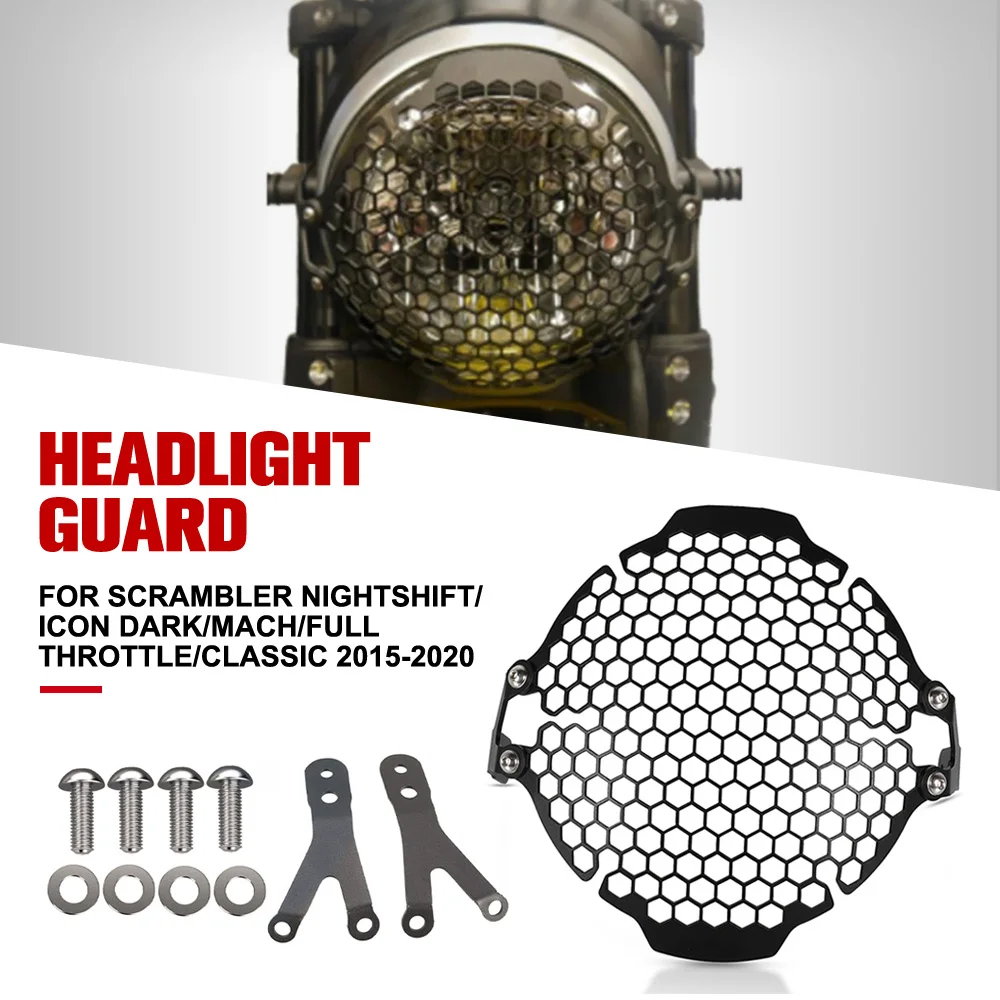 FOR Ducati Scrambler Nightshift/Icon Dark/Mach/Full Throttle/Classic 2015-2019 2020 Headlight Protector Cover Grill Motorcycle
FOR Ducati Scrambler Nightshift/Icon Dark/Mach/Full Throttle/Classic 2015-2019 2020 Headlight Protector Cover Grill Motorcycle
