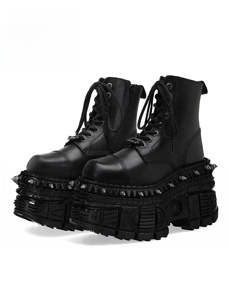 Black Punk Metal Rivet Motorcycle Boots 2025 New Rock Street Thick Sole Round Short Boot 35-45 Fashion Casual Sports Shoe
Black Punk Metal Rivet Motorcycle Boots 2025 New Rock Street Thick Sole Round Short Boot 35-45 Fashion Casual Sports Shoe