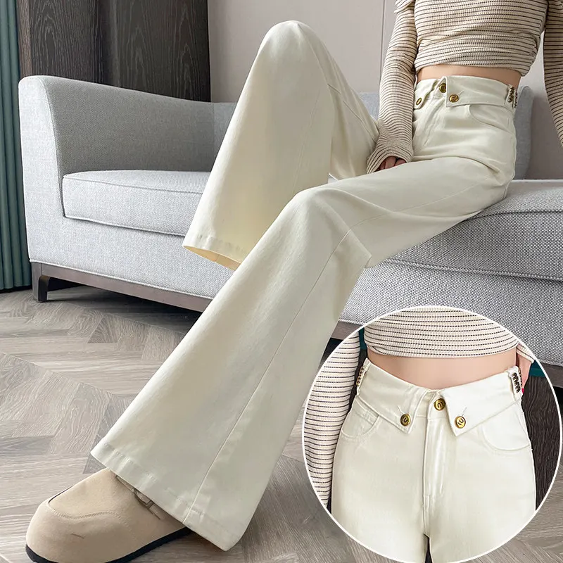 Cowboy wide leg pants women high waisted 2025 autumn and winter new loose fit and slightly flared hems floor length pants
Cowboy wide leg pants women high waisted 2025 autumn and winter new loose fit and slightly flared hems floor length pants