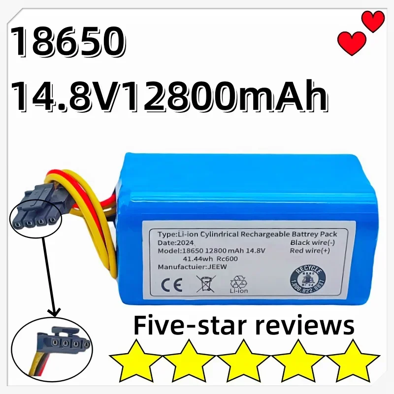 Новый литий-ионный аккумулятор 18650-4S1P 14,8 В 12800 мАч, для робота-пылесоса MIJIA Essential G1 MJSTG1, SKV4136GL R30 R35
Новый литий-ионный аккумулятор 18650-4S1P 14,8 В 12800 мАч, для робота-пылесоса MIJIA Essential G1 MJSTG1, SKV4136GL R30 R35