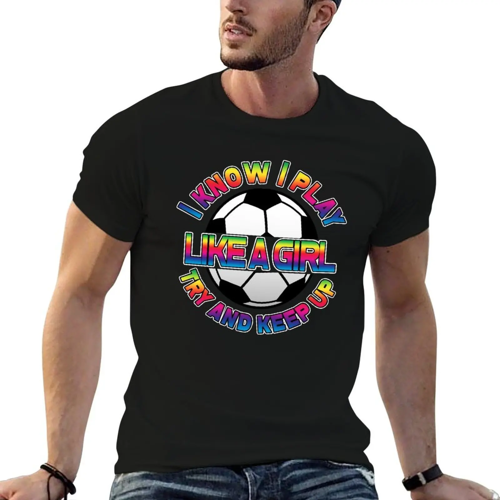 I Know I Play Like A Girl, Try And Keep Up Multi Color T-Shirt cotton t shirts man 100% t shirts designer T-Shirt
I Know I Play Like A Girl, Try And Keep Up Multi Color T-Shirt cotton t shirts man 100% t shirts designer T-Shirt