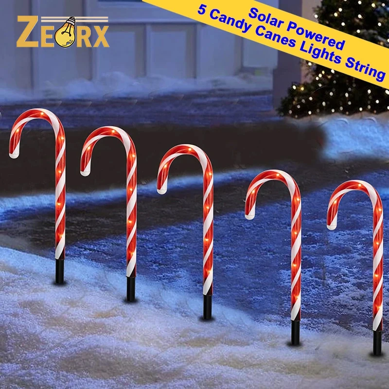 Solar Candy Cane Lights, Solar Powered Christmas Garden Outdoor Pathway Markers Lights with 8 Modes for Garden Patio Yard Decor
Solar Candy Cane Lights, Solar Powered Christmas Garden Outdoor Pathway Markers Lights with 8 Modes for Garden Patio Yard Decor
