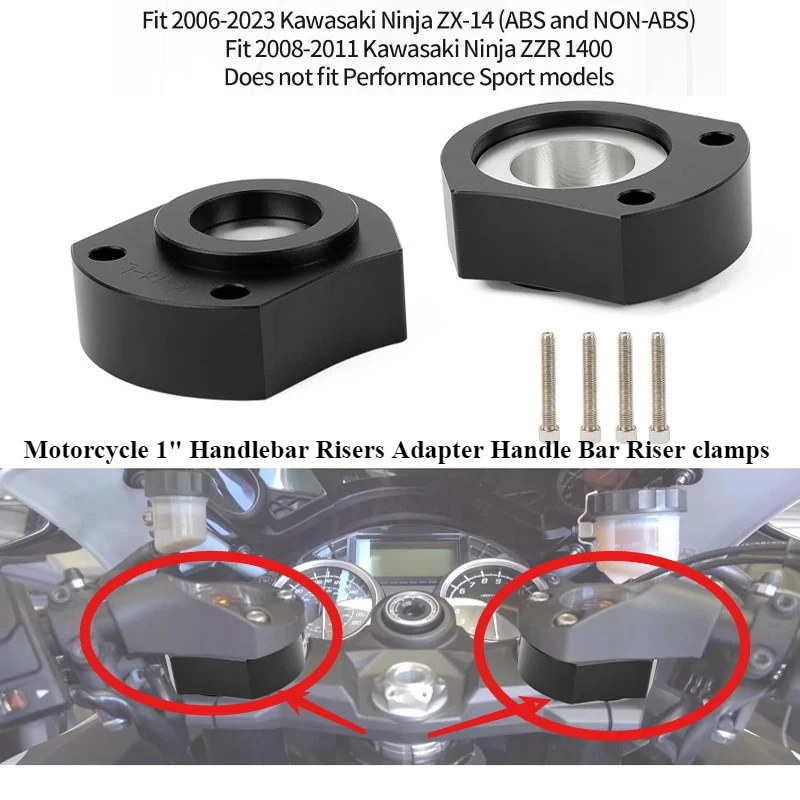 Motorcycle 1" Handlebar Risers Adapter Handle Bar Riser clamps for kawasaki Ninja ZX 14 R ZX14 R ZX14R ZX-14R ZZR1400 2006-2023
Motorcycle 1" Handlebar Risers Adapter Handle Bar Riser clamps for kawasaki Ninja ZX 14 R ZX14 R ZX14R ZX-14R ZZR1400 2006-2023