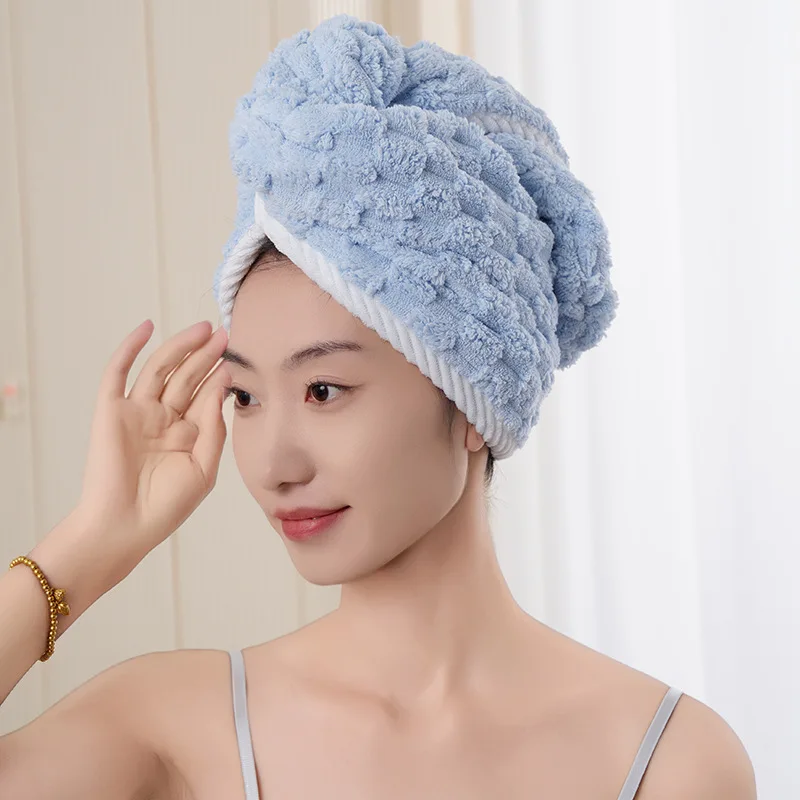 Microfiber Hair Towel Wrap Thickened Coral Velvet Cationic Dry Hair Cap Water Absorption and Quick Drying Striped Bath Cap
Microfiber Hair Towel Wrap Thickened Coral Velvet Cationic Dry Hair Cap Water Absorption and Quick Drying Striped Bath Cap
