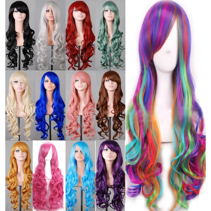 Lady 80cm Long Curly Wigs Fashion Cosplay Costume Hair Anime Full Wavy Party Wig
Lady 80cm Long Curly Wigs Fashion Cosplay Costume Hair Anime Full Wavy Party Wig