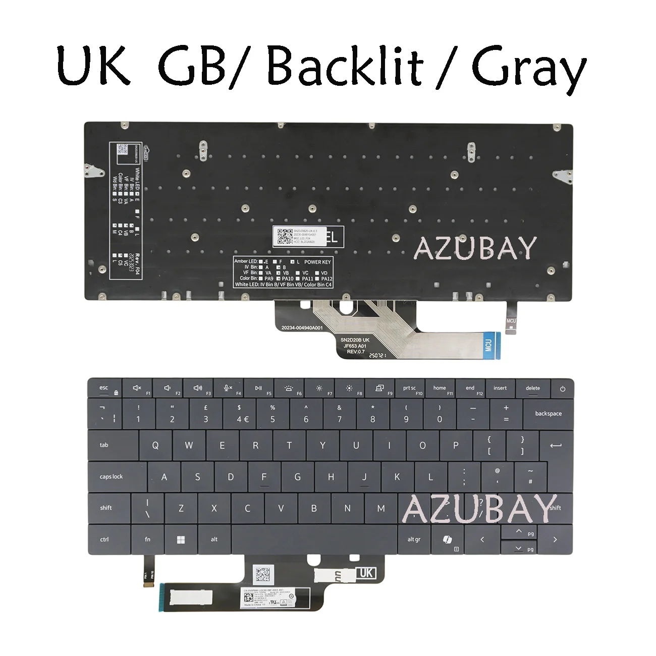 Backlit Gray Laptop Keyboard for Laptop Dell XPS 16 DA16260 Backlit
Backlit Gray Laptop Keyboard for Laptop Dell XPS 16 DA16260 Backlit