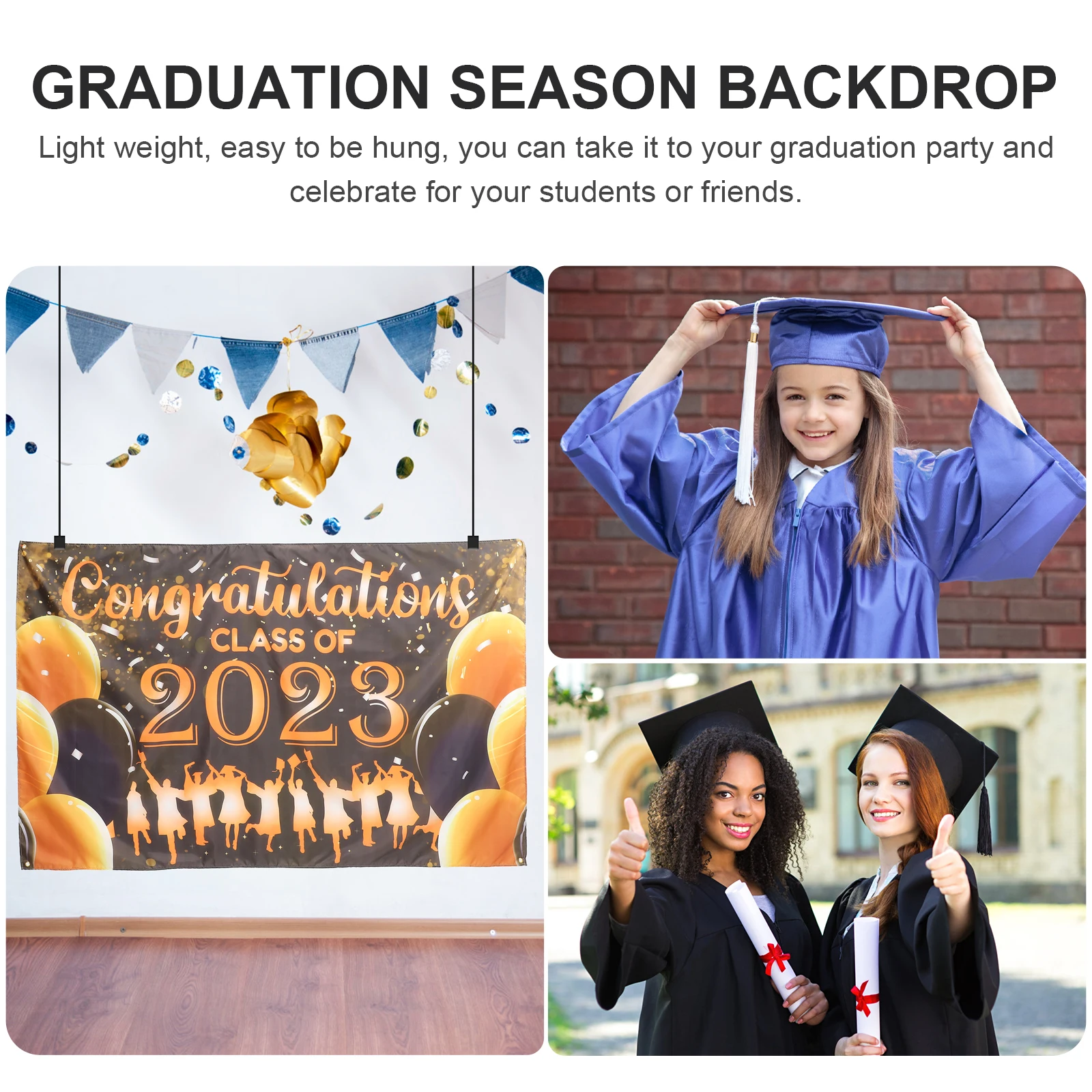 Graduation Backdrop 2023 Lightweight Polyester Banner for Photo Props Celebrate Party
Graduation Backdrop 2023 Lightweight Polyester Banner for Photo Props Celebrate Party