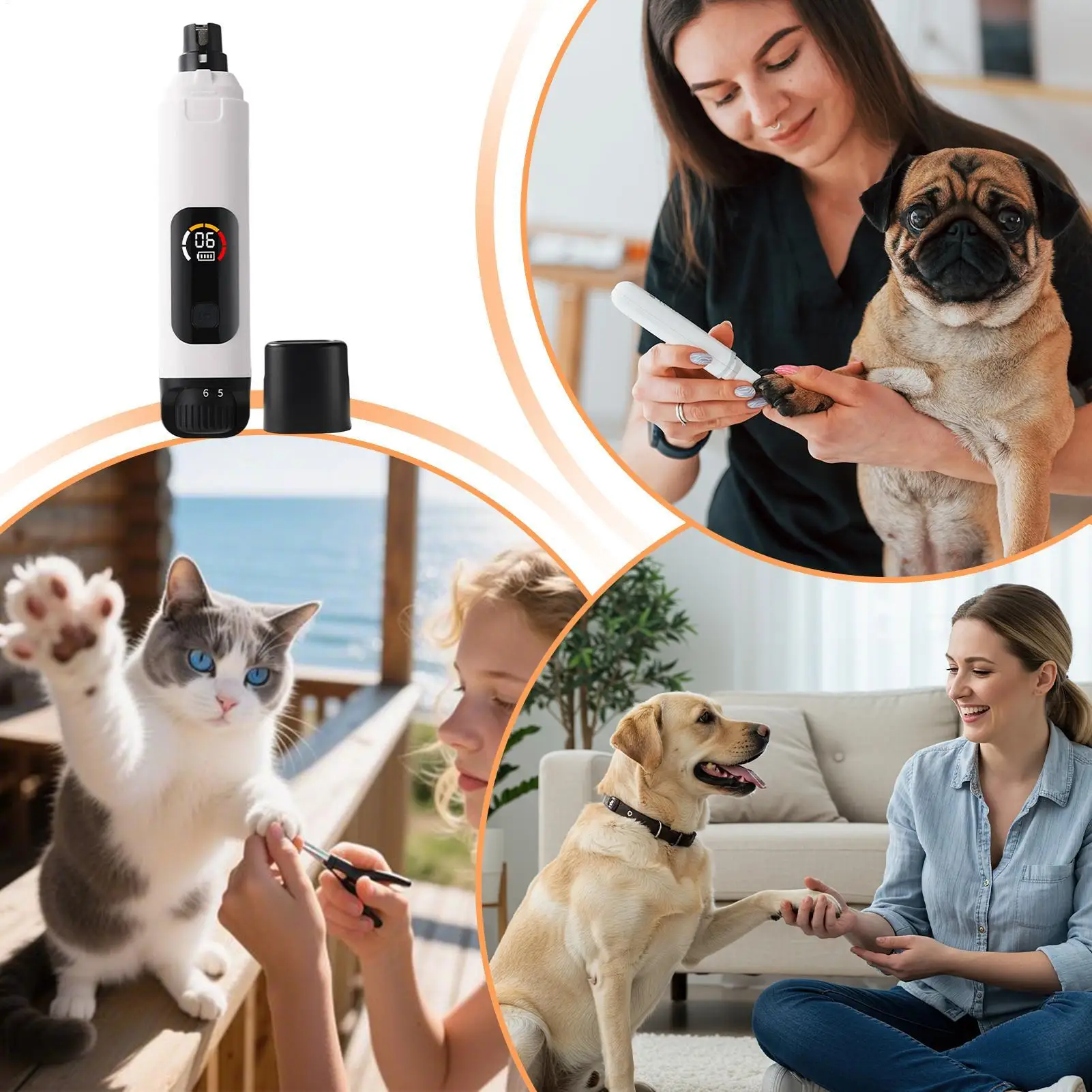 Dog Nail Grinder Quiet Double LED Lights 6-Speed Quiet USB Rechargeable Dog Electric Nail Grinder For Home Salon Travel Outdoor
Dog Nail Grinder Quiet Double LED Lights 6-Speed Quiet USB Rechargeable Dog Electric Nail Grinder For Home Salon Travel Outdoor