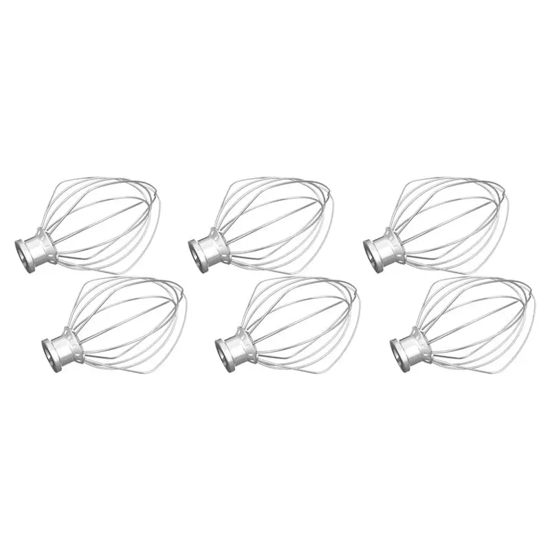 LITE-6 Pack Stainless Steel Wire Whip Mixer Attachment For Kitchenaid K45WW Flour Cake Balloon Whisk Egg Cream Stirrer
LITE-6 Pack Stainless Steel Wire Whip Mixer Attachment For Kitchenaid K45WW Flour Cake Balloon Whisk Egg Cream Stirrer