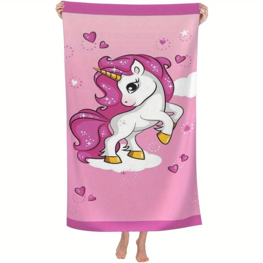 Cute Pink Unicorn Heart Star Print Beach Towel Quick Dry Microfiber Sand Free Absorbent Washable for Kids Pool Travel Summer
Cute Pink Unicorn Heart Star Print Beach Towel Quick Dry Microfiber Sand Free Absorbent Washable for Kids Pool Travel Summer