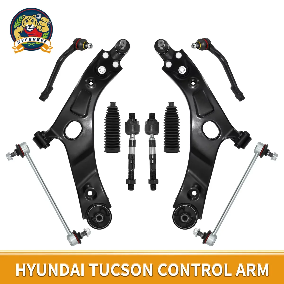 Svenubee 10Pcs Front Lower Control Arm with Ball Joints Tie Rod Boots Kits for Hyundai Tucson Kia Sportage 2010 2011 2012 2013 
Svenubee 10Pcs Front Lower Control Arm with Ball Joints Tie Rod Boots Kits for Hyundai Tucson Kia Sportage 2010 2011 2012 2013