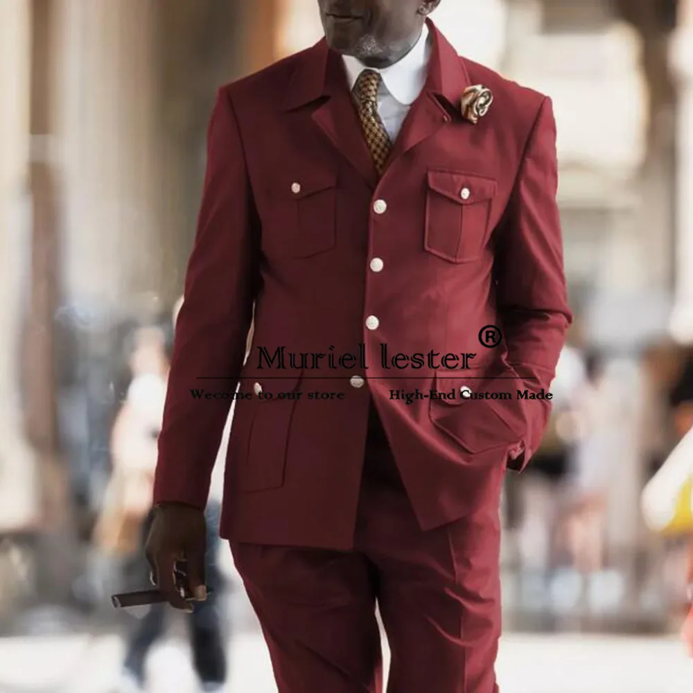 Classic Business Men's Suit Slim Fit Single Breasted Blazer Customized Safari Style Jacket Pants 2 Piece Man Dinner Party Tuxedo
Classic Business Men's Suit Slim Fit Single Breasted Blazer Customized Safari Style Jacket Pants 2 Piece Man Dinner Party Tuxedo