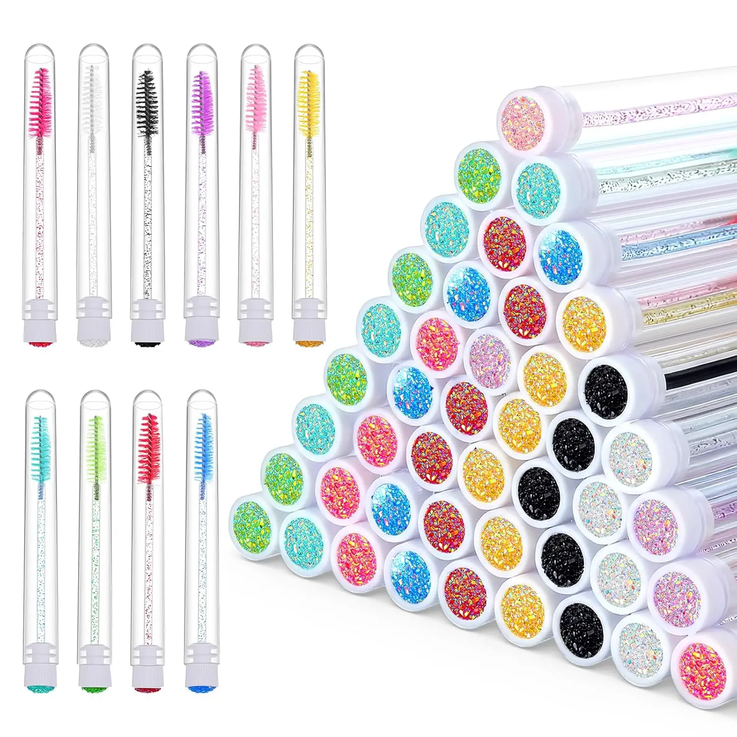 Набор из 100 одноразовых тюбиков для туши - цветные аппликаторы для бровей и наращивания ресниц, набор инструментов для макияжа
Набор из 100 одноразовых тюбиков для туши - цветные аппликаторы для бровей и наращивания ресниц, набор инструментов для макияжа